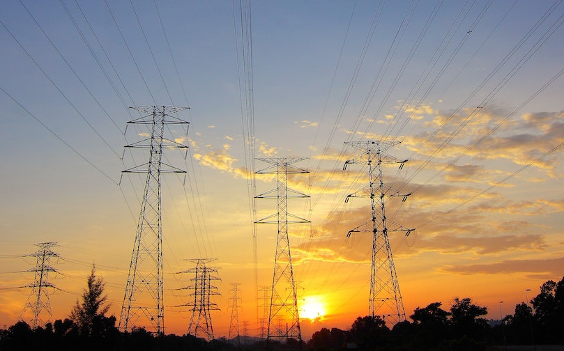 transmission lines sunset