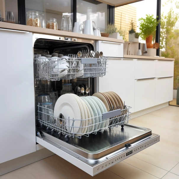 dishwasher full of dishes