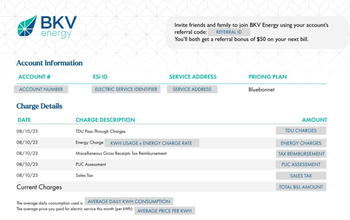 example electricity bill
