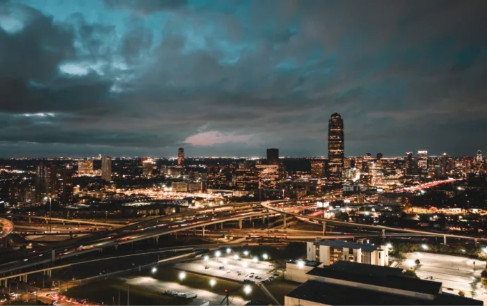 houston texas at night