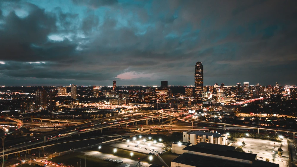 houston texas at night