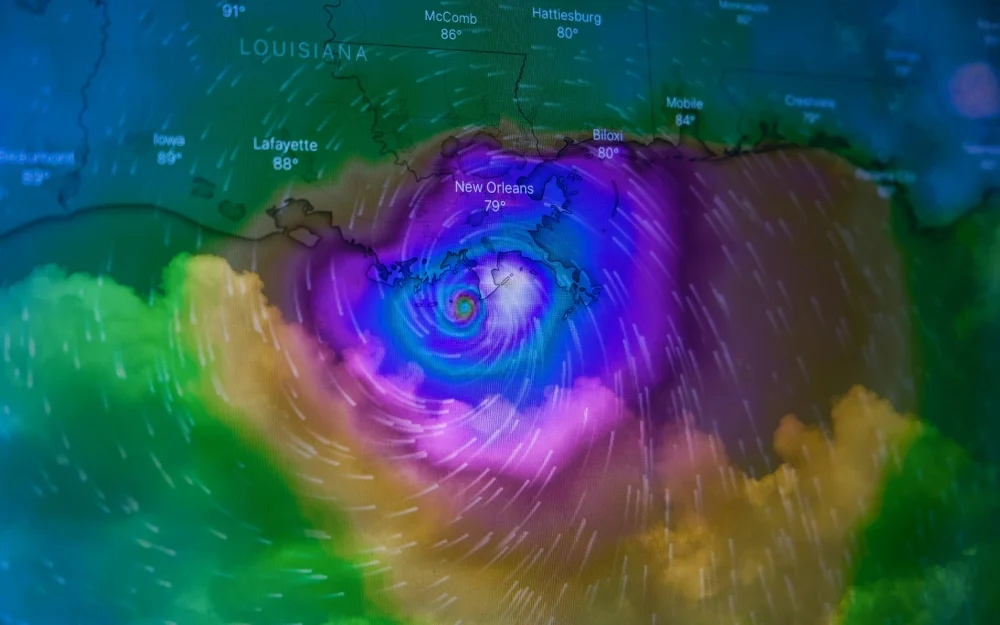 hurricane weather map