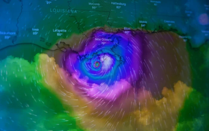 hurricane weather map