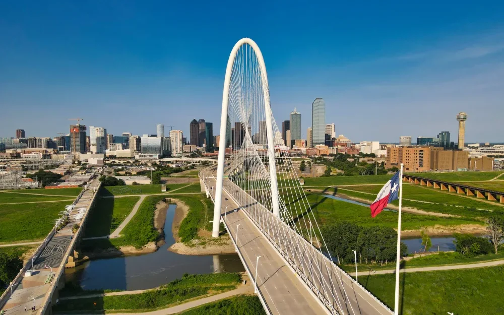 margaret hunt hill bridge in dallas texas