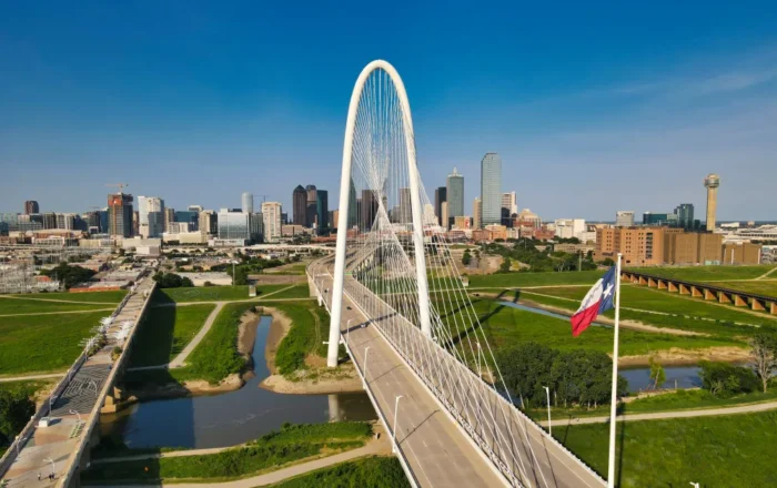 margaret hunt hill bridge in dallas texas