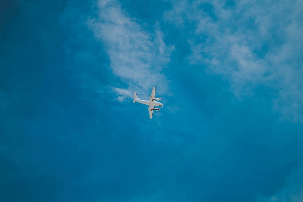 plane in the sky