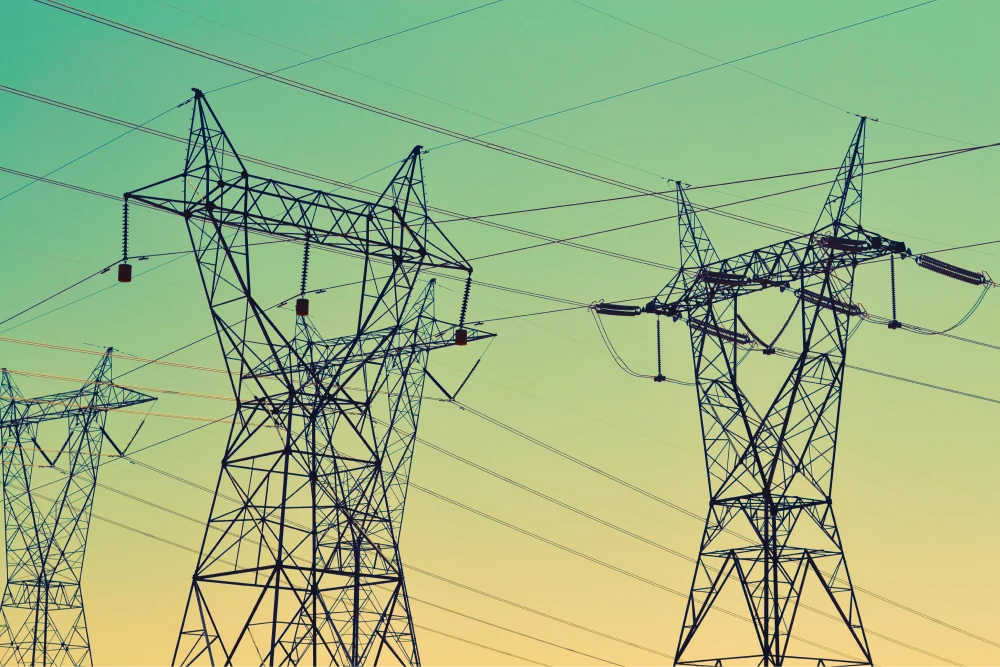 power lines on grid